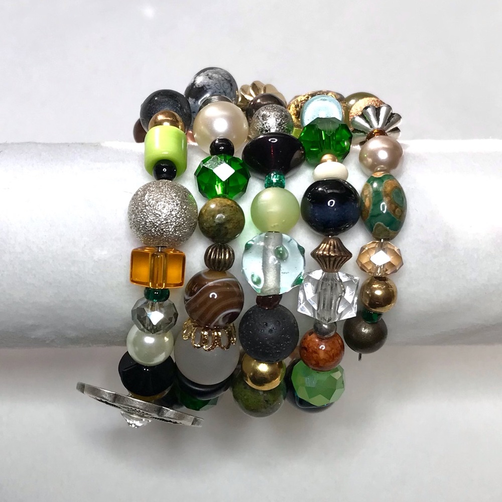 Handmade Bracelet with Vintage and Modern Elements (NB71-4H) New Without Tags - Picture 6 of 10